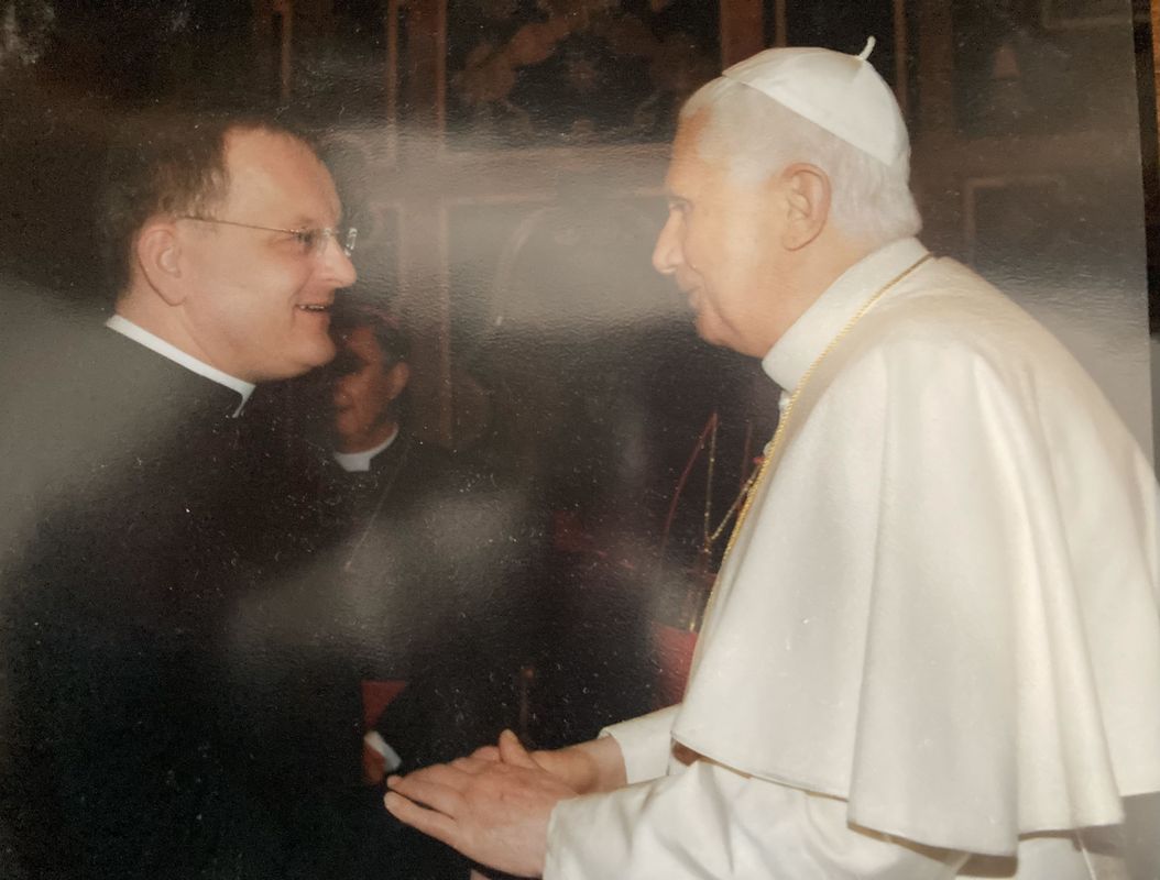 Papst Benedikt XVI. mit Dr. Thomas Frauenlob