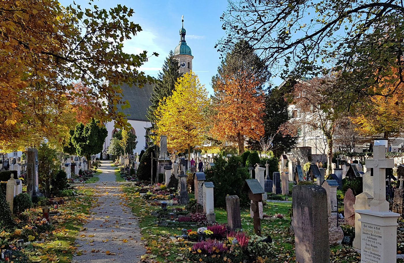 Foto vom alten Friedhof in Berchtesgaden