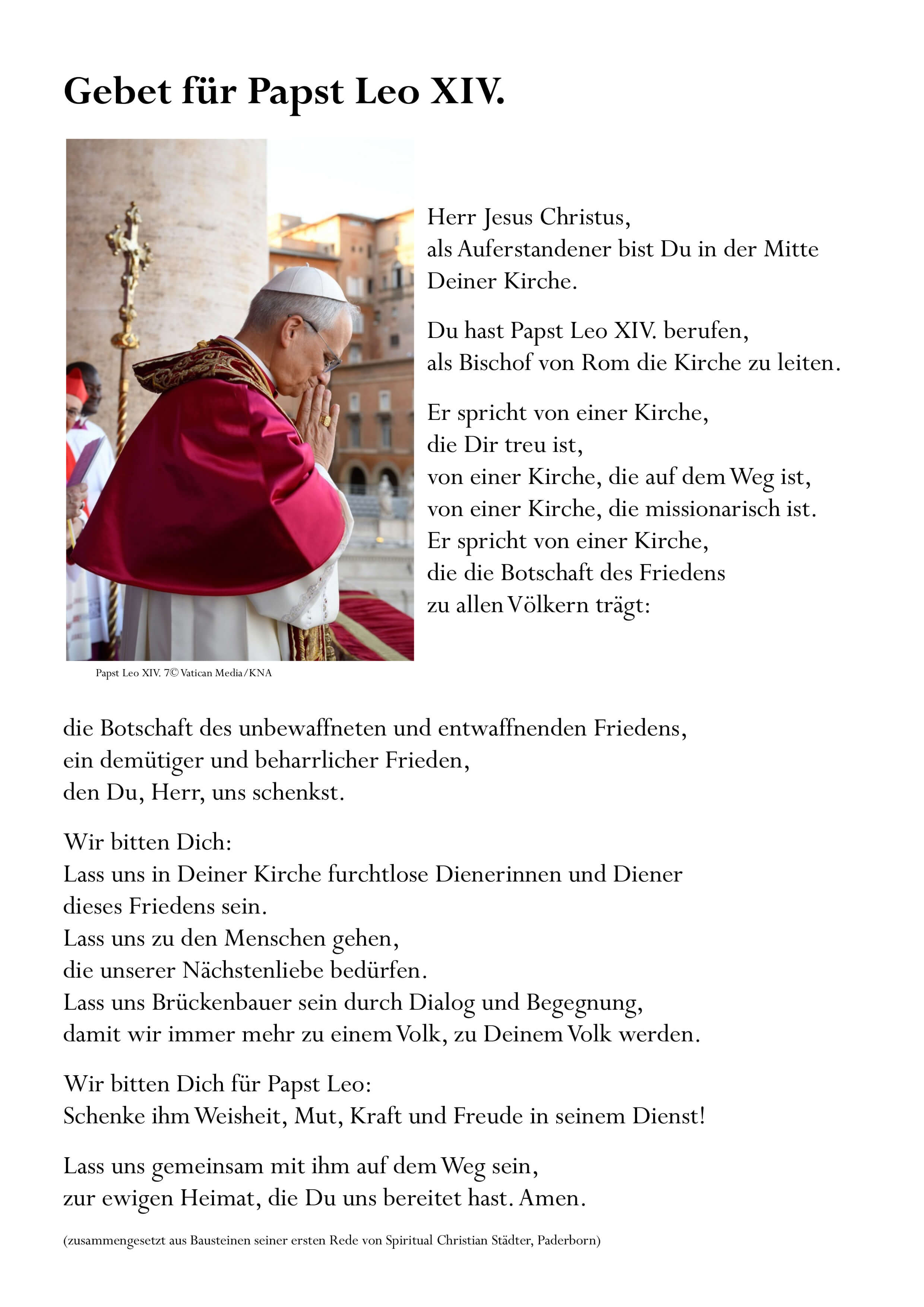 Papst Leo XIV. - © Vatican Media/KNA