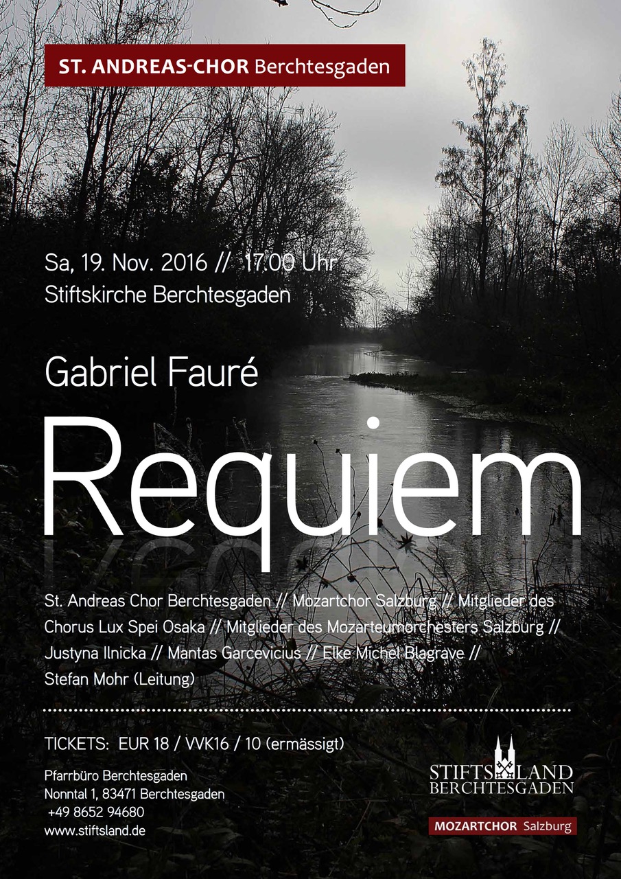 Plakat A2 Mozartchor Faure Requiem Berchtesgaden