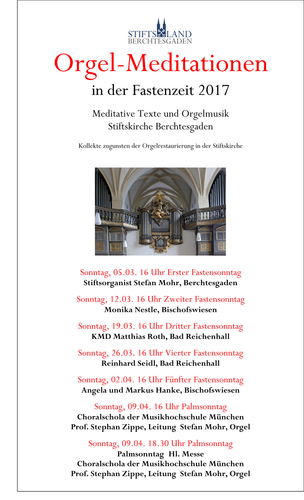 Orgelmeditation Fastenzeit 2017